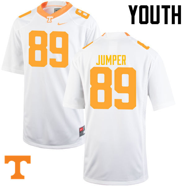 Youth #89 Will Jumper Tennessee Volunteers College Football Jerseys-White